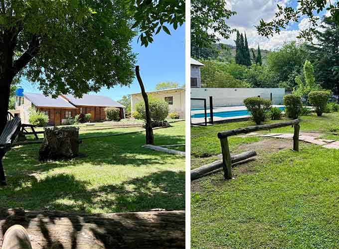 Alquiler cabañas con parque.