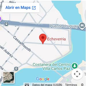 Ver ubicación departamento para 4 a 3 cuadras del centro, Carlos Paz